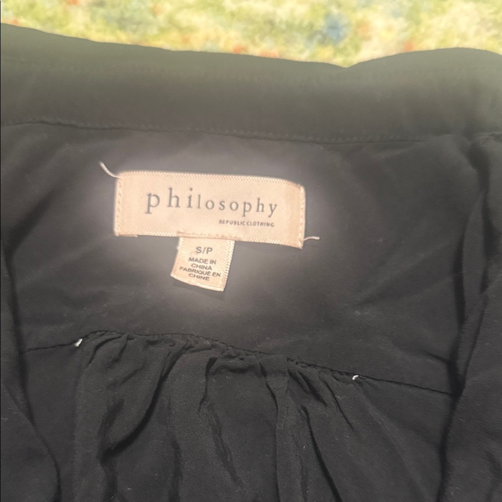Philosophy Elegant Black black blouse